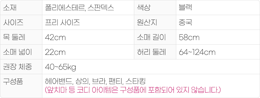 역바니 코스프레 세트
